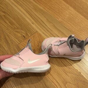 Baby Nike Pink and Gray Sneakers. 4C